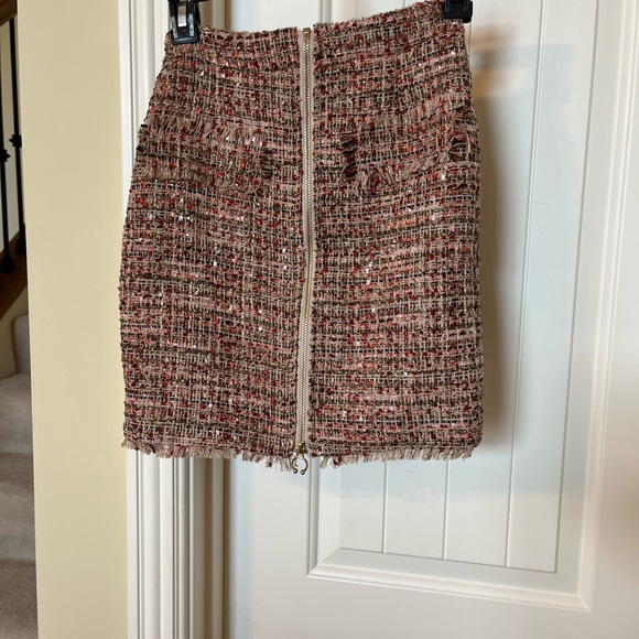 5040-MTT Two Piece  Womens Multi Color Tweed Button Front Jacket & Skirt Sz XS - Picture 8 of 14